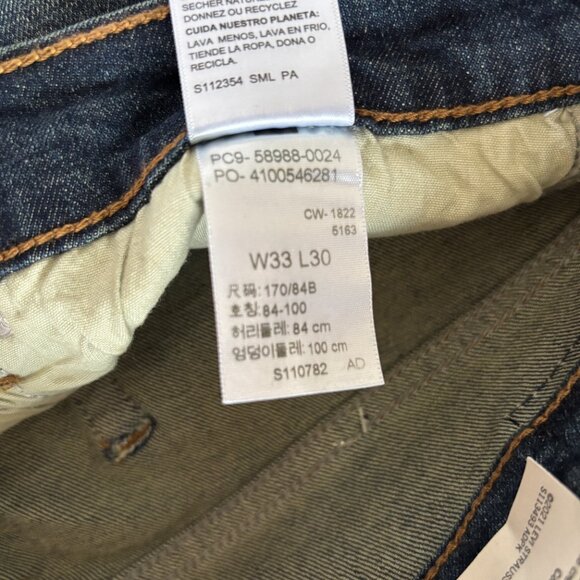 NEW Signature Levi's Strauss Mens 33x30 Straight Fit Relaxed Jeans Dark Wash - Picture 8 of 8